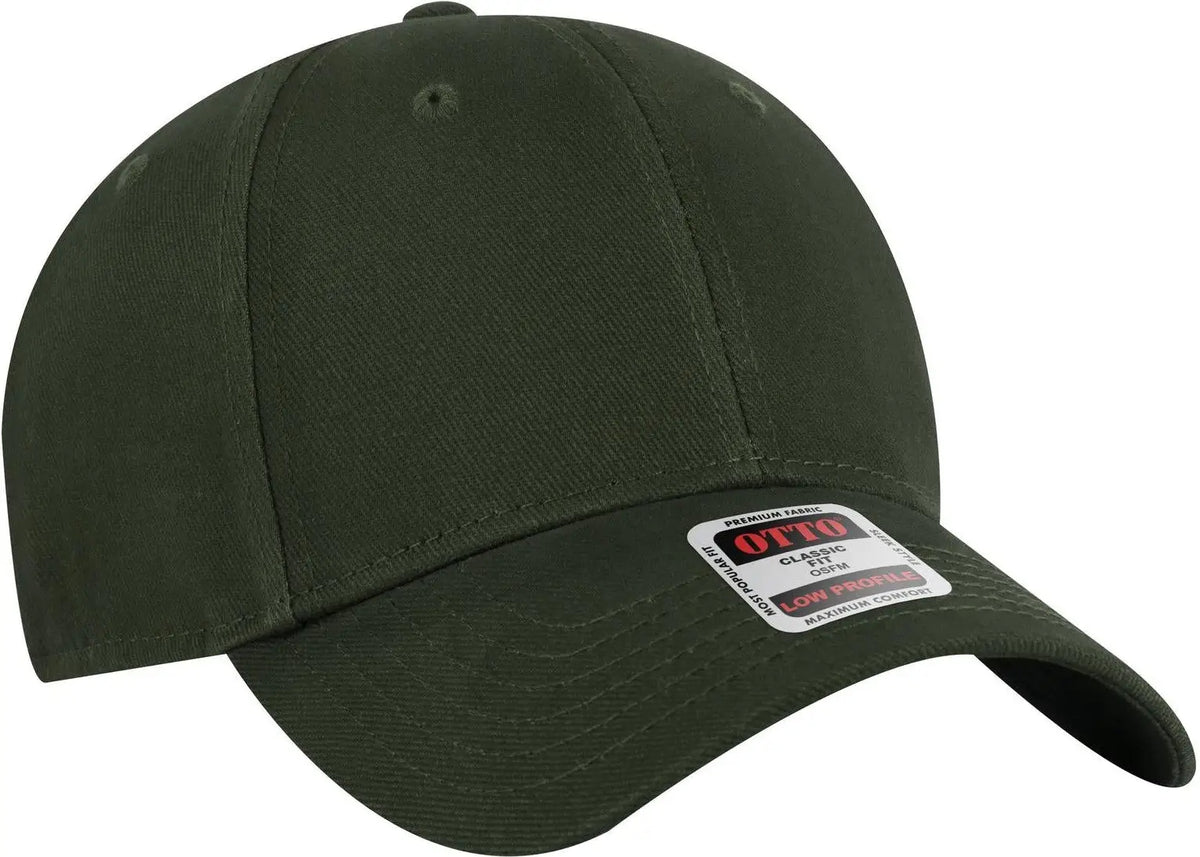 Otto 19-251 6 Panel Low Profile Baseball Cap - Dk. Green - 1/2’’ - 7 5/8’’