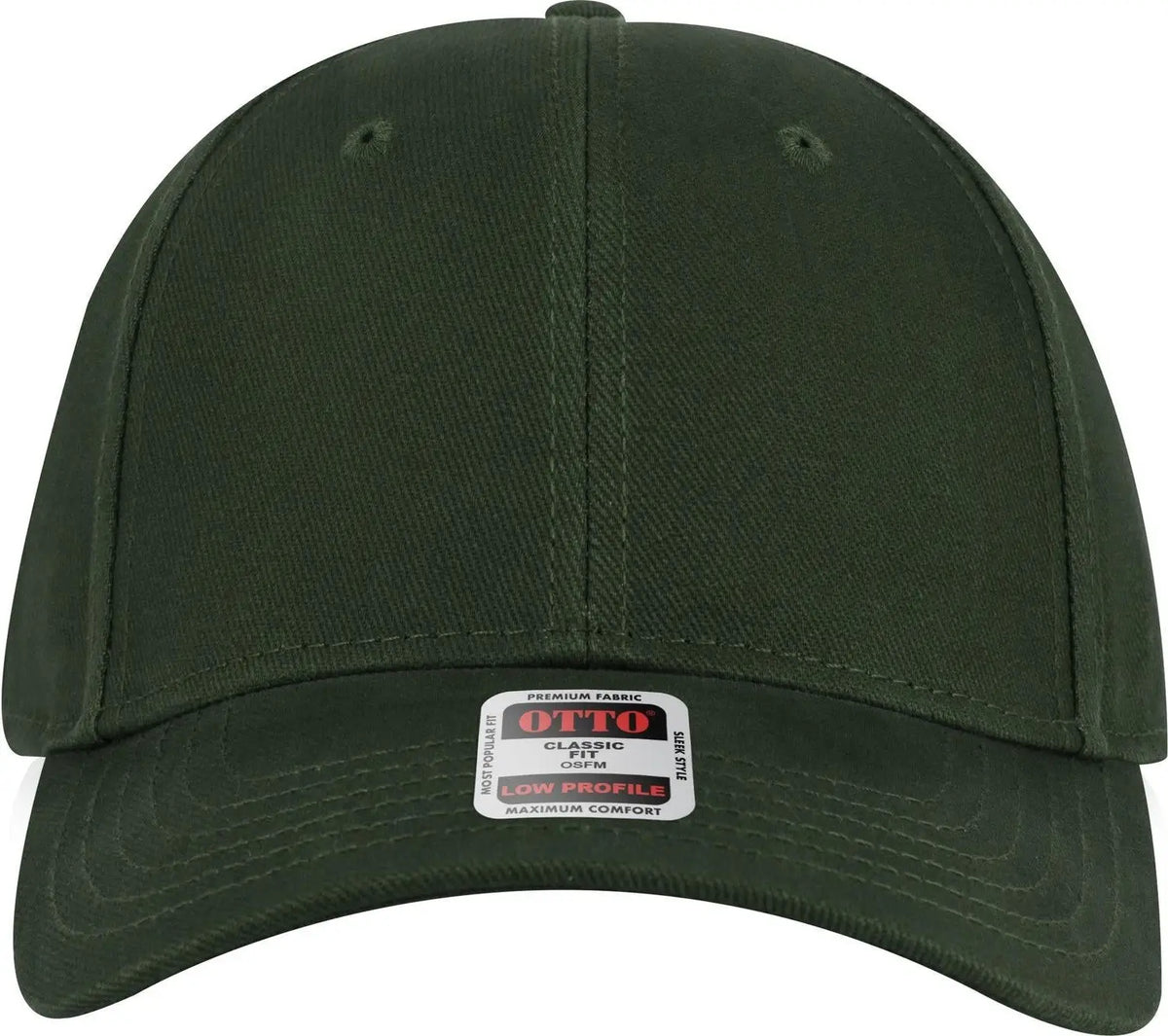 Otto 19-251 6 Panel Low Profile Baseball Cap - Dk. Green - 1/2’’ - 7 5/8’’