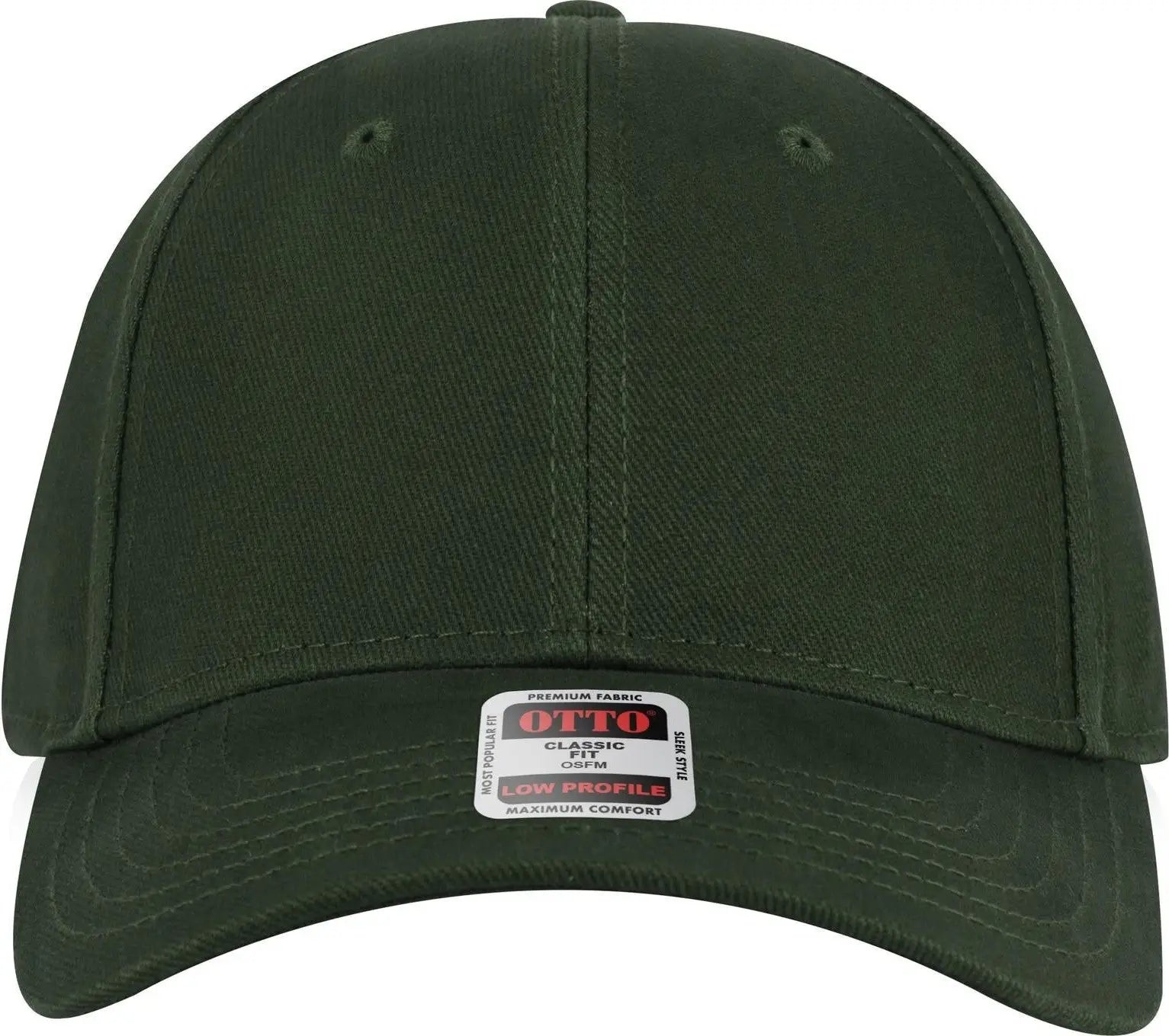 Otto 19-251 6 Panel Low Profile Baseball Cap - Dk. Green - 1/2’’ - 7 5/8’’