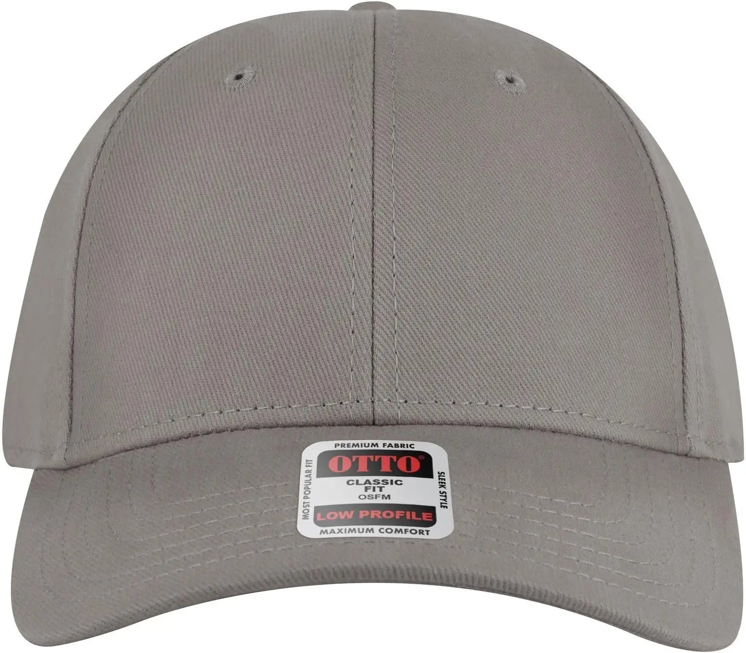 Otto 19-251 6 Panel Low Profile Baseball Cap - Gray - 1/2’’ - 7 5/8’’