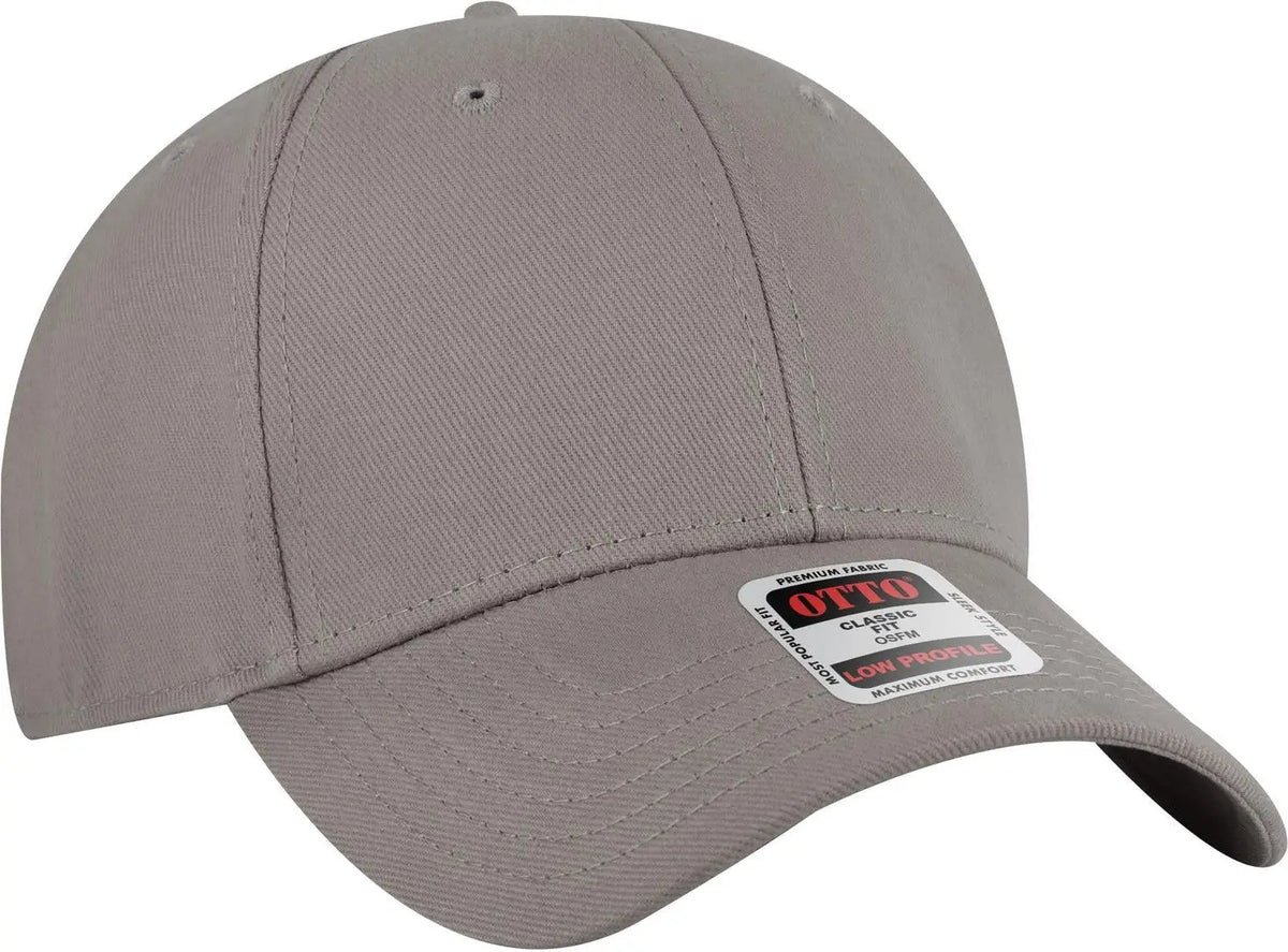Otto 19-251 6 Panel Low Profile Baseball Cap - Gray - 1/2’’ - 7 5/8’’