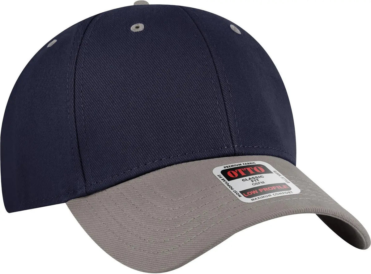 Otto 19-251 6 Panel Low Profile Baseball Cap - Gry/nvy - 1/2’’ - 7 5/8’’