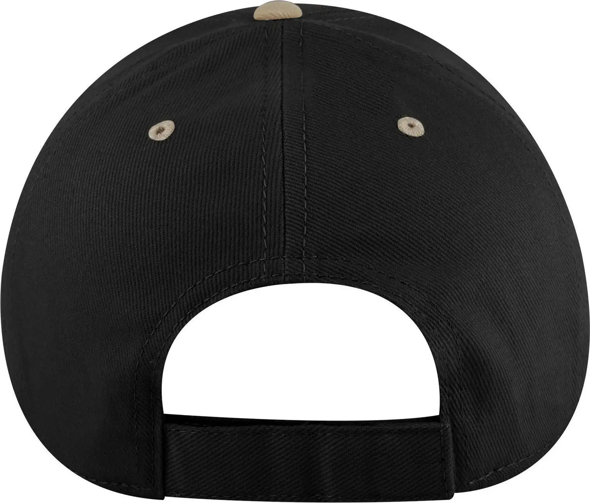 Otto 19-251 6 Panel Low Profile Baseball Cap - Kha/blk - 1/2’’ - 7 5/8’’