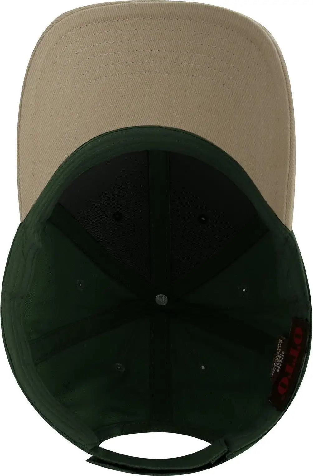 Otto 19-251 6 Panel Low Profile Baseball Cap - Kha/dk.grn - 1/2’’ - 7 5/8’’