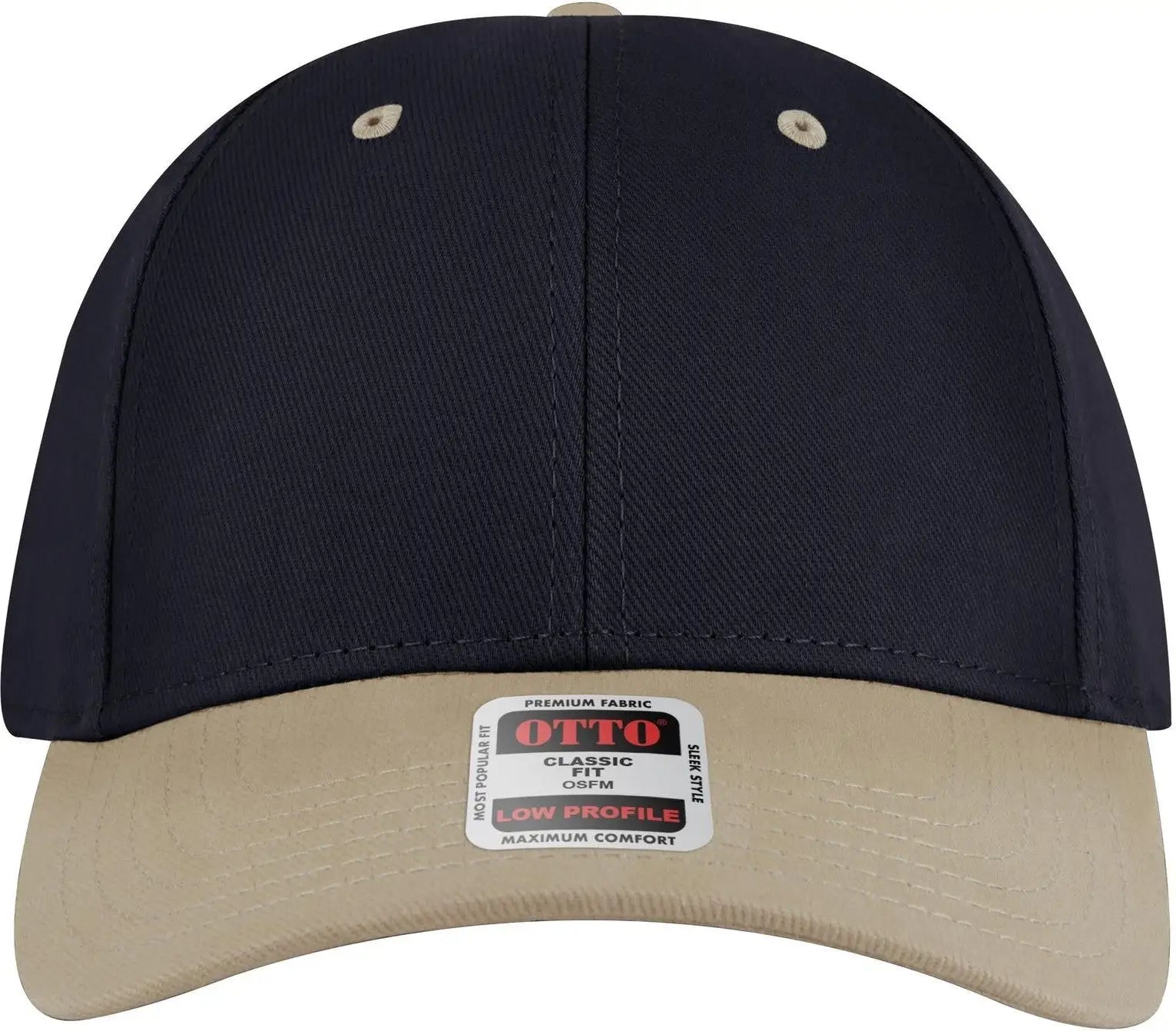Otto 19-251 6 Panel Low Profile Baseball Cap - Kha/nvy - 1/2’’ - 7 5/8’’