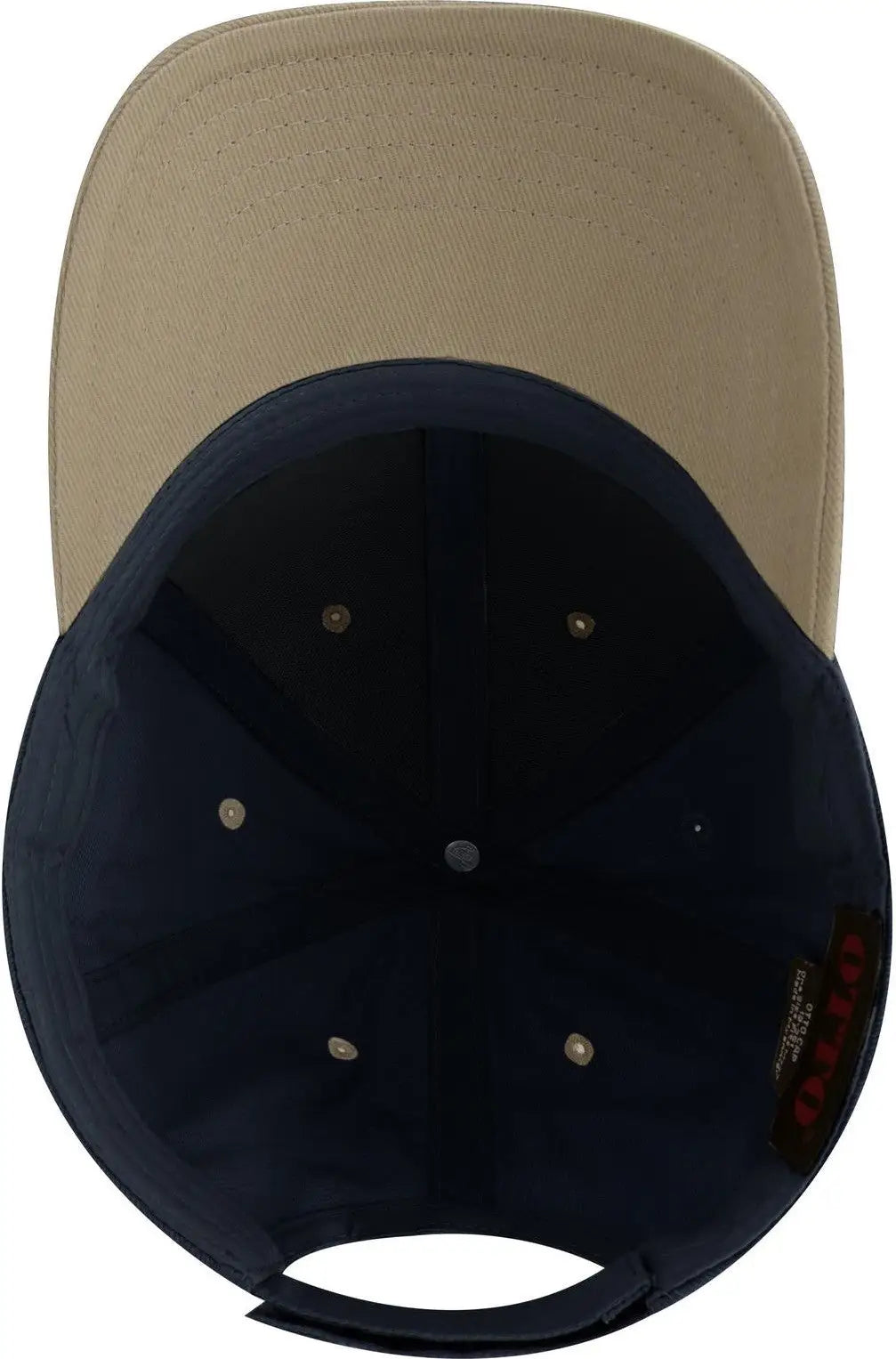 Otto 19-251 6 Panel Low Profile Baseball Cap - Kha/nvy - 1/2’’ - 7 5/8’’