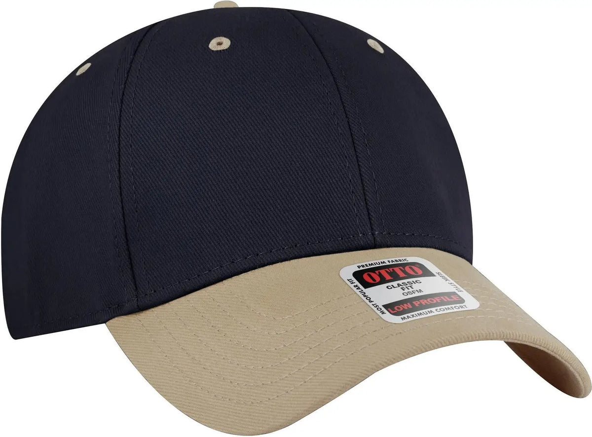 Otto 19-251 6 Panel Low Profile Baseball Cap - Kha/nvy - 1/2’’ - 7 5/8’’
