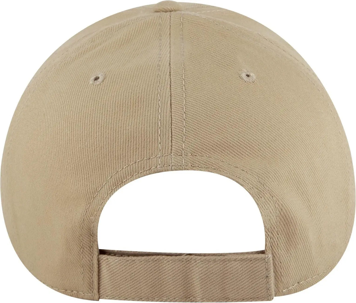 Otto 19-251 6 Panel Low Profile Baseball Cap - Khaki - 1/2’’ - 7 5/8’’