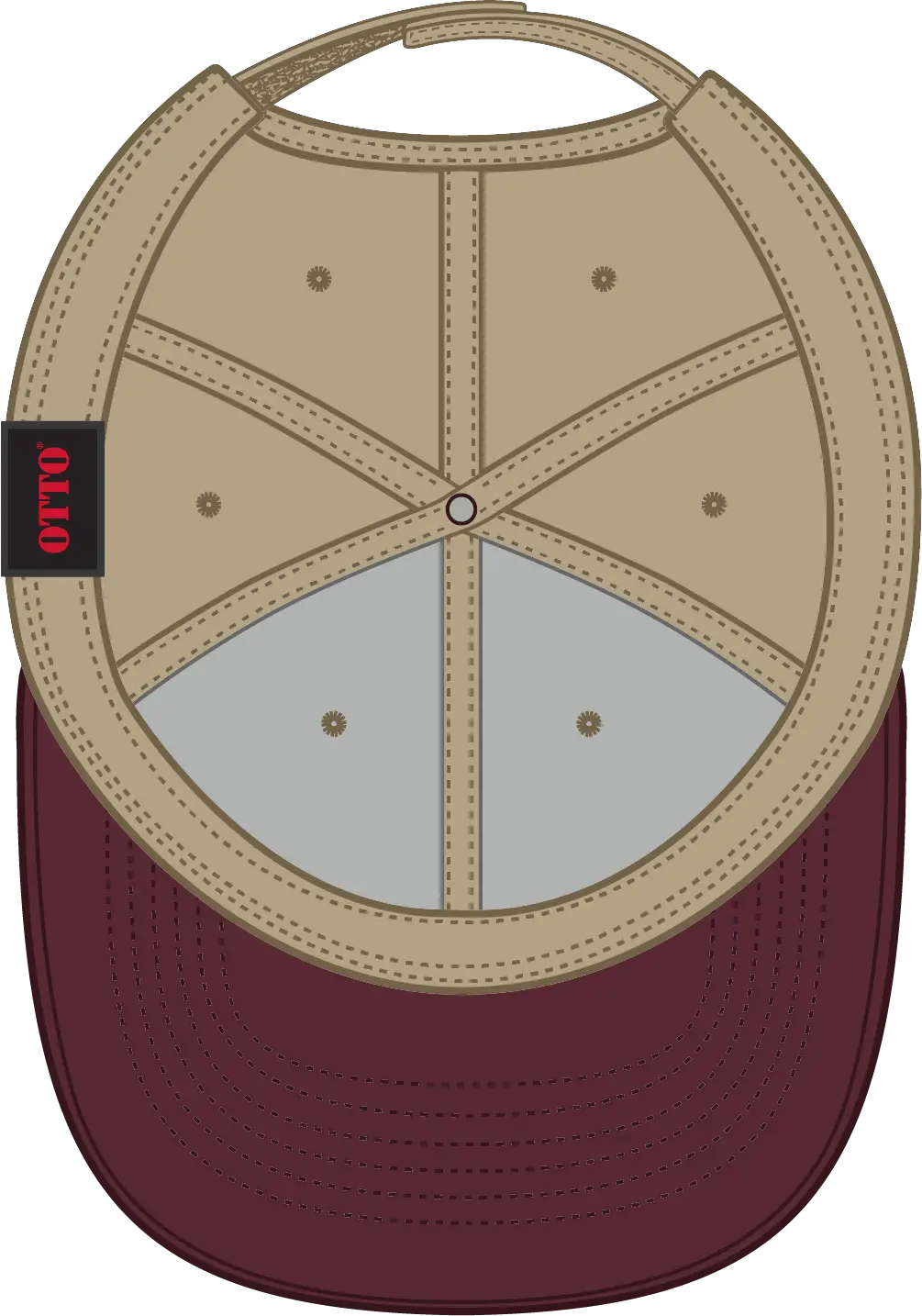 Otto 19-251 6 Panel Low Profile Baseball Cap - Marn/kha - 1/2’’ - 7 5/8’’