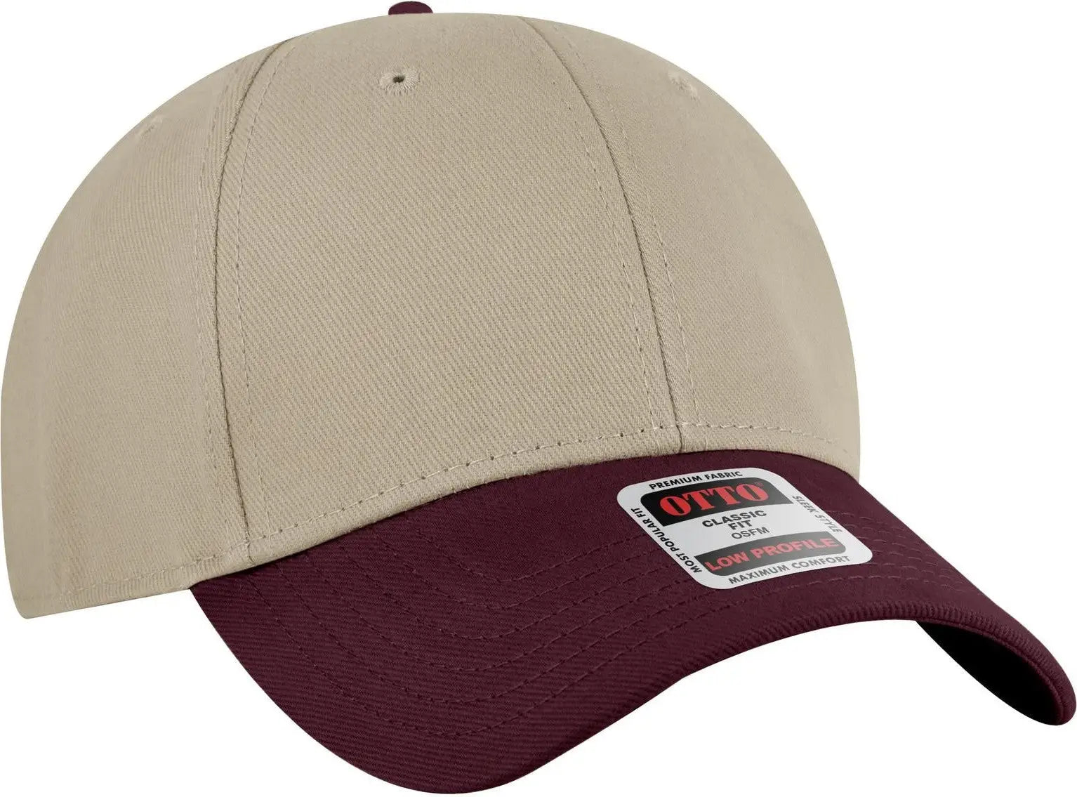 Otto 19-251 6 Panel Low Profile Baseball Cap - Marn/kha - 1/2’’ - 7 5/8’’