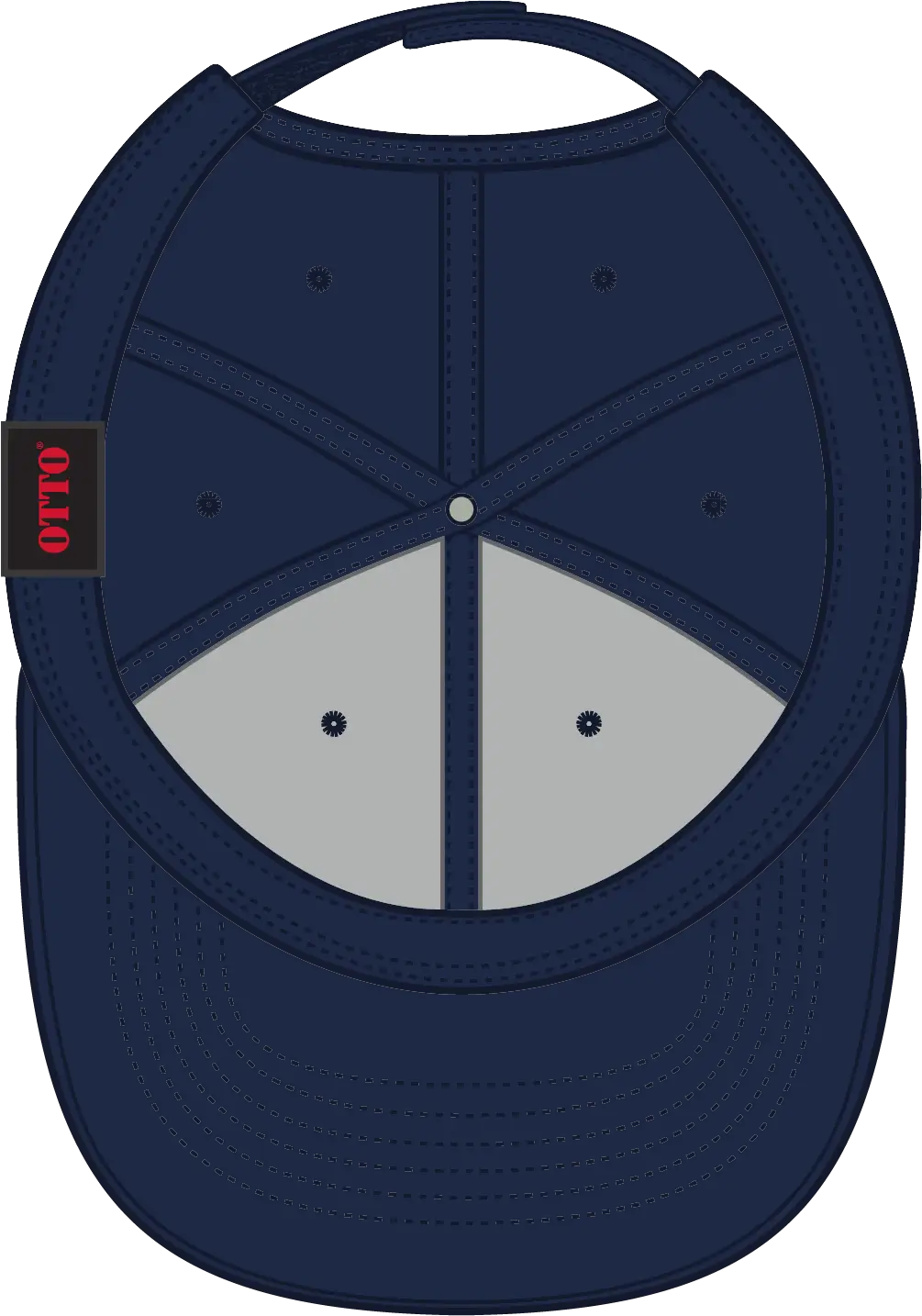Otto 19-251 6 Panel Low Profile Baseball Cap - Navy - 1/2’’ - 7 5/8’’