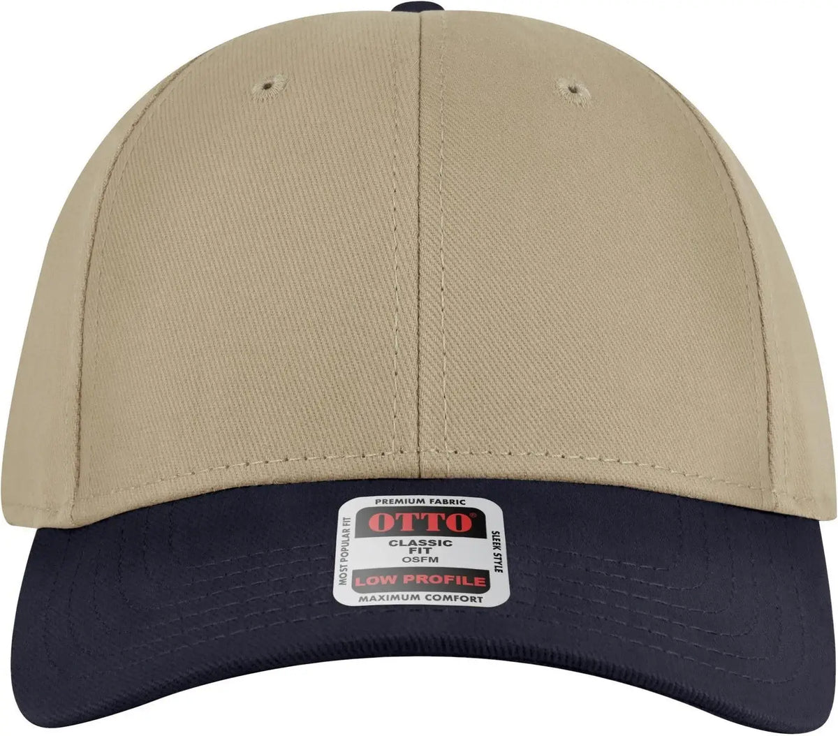 Otto 19-251 6 Panel Low Profile Baseball Cap - Nvy/kha - 1/2’’ - 7 5/8’’