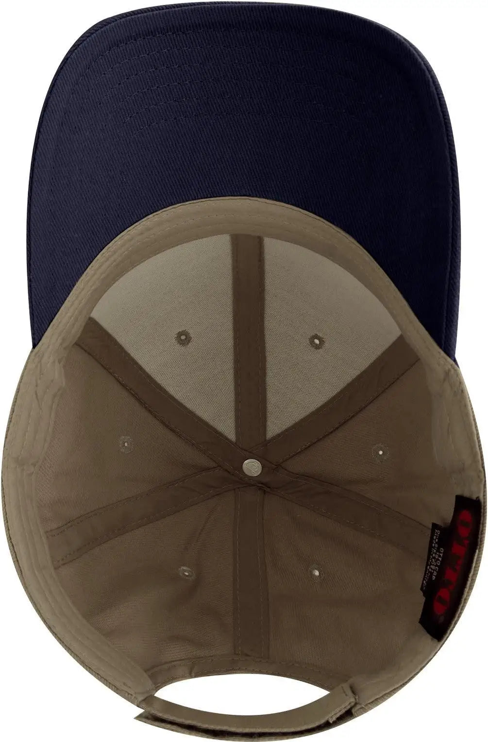 Otto 19-251 6 Panel Low Profile Baseball Cap - Nvy/kha - 1/2’’ - 7 5/8’’