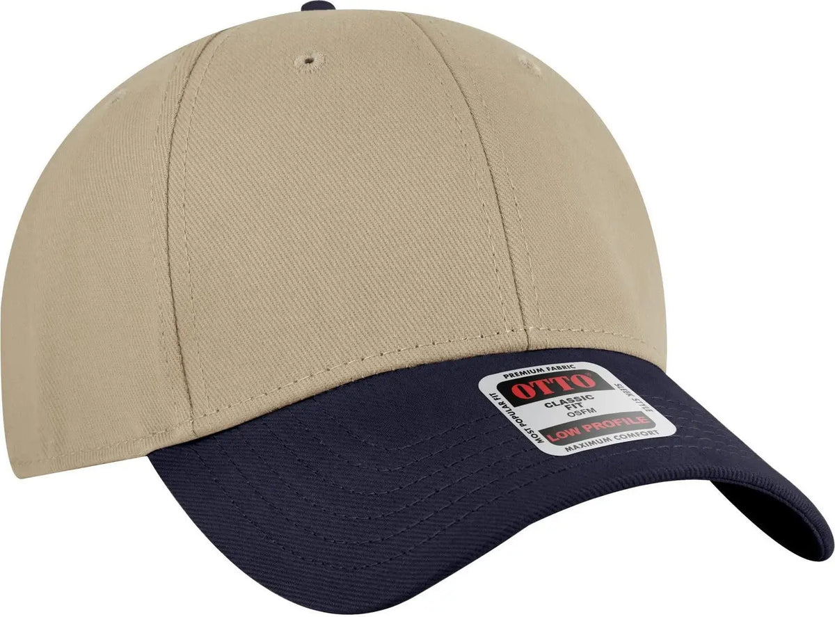 Otto 19-251 6 Panel Low Profile Baseball Cap - Nvy/kha - 1/2’’ - 7 5/8’’