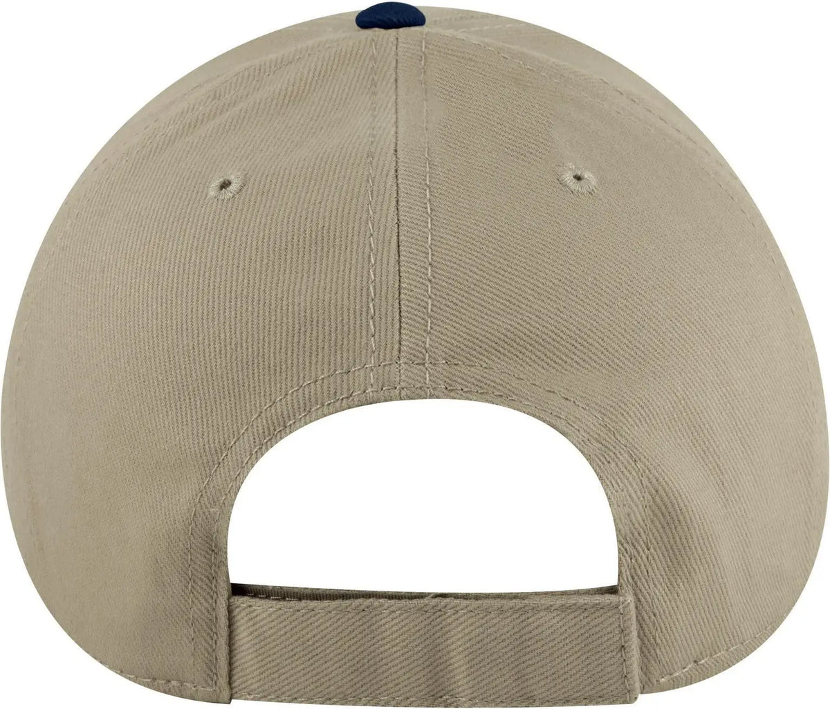 Otto 19-251 6 Panel Low Profile Baseball Cap - Nvy/kha - 1/2’’ - 7 5/8’’