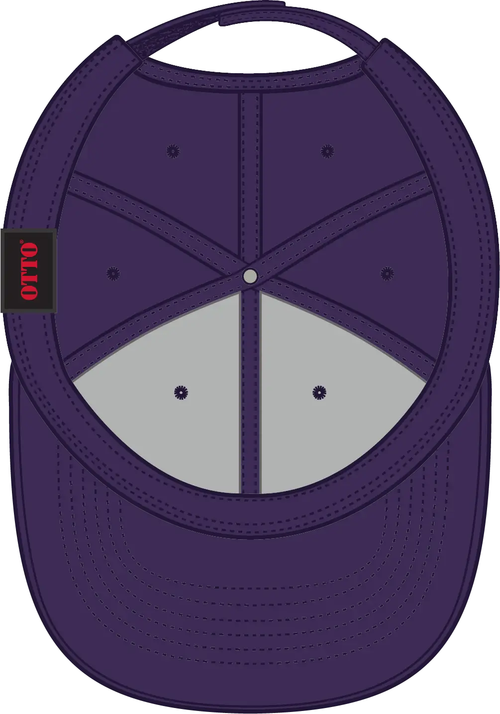 Otto 19-251 6 Panel Low Profile Baseball Cap - Purple - 1/2’’ - 7 5/8’’