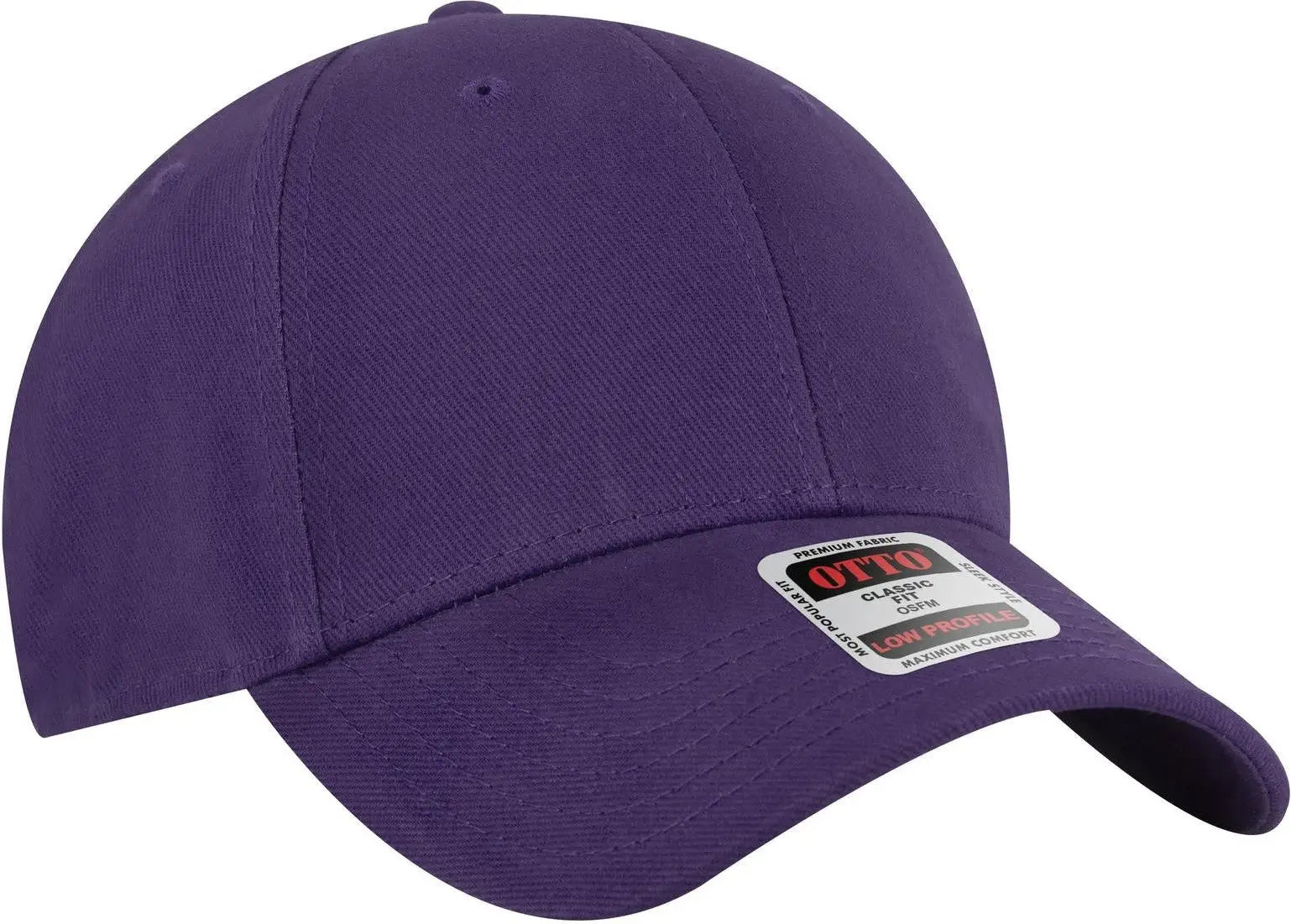 Otto 19-251 6 Panel Low Profile Baseball Cap - Purple - 1/2’’ - 7 5/8’’