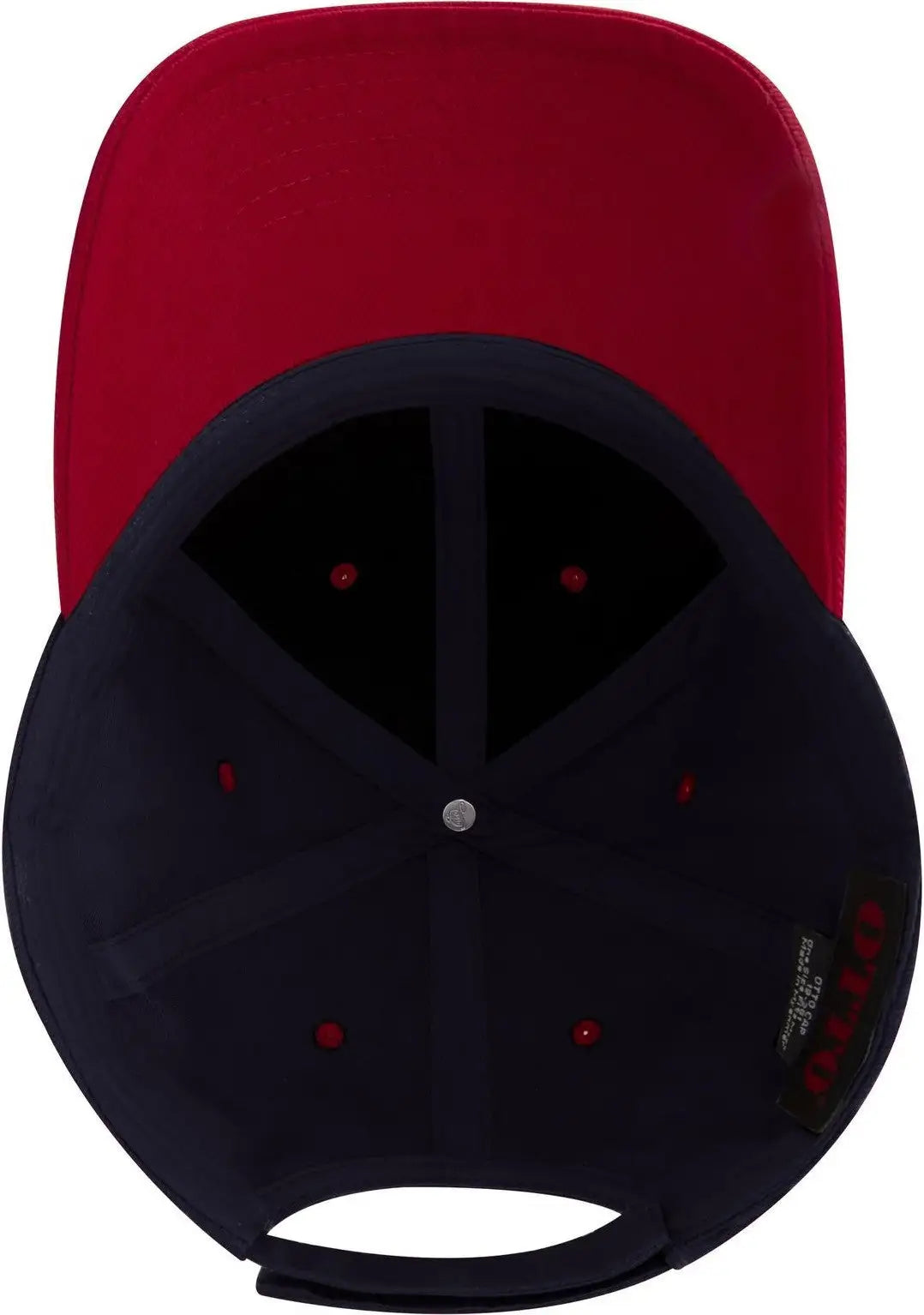 Otto 19-251 6 Panel Low Profile Baseball Cap - Red/nvy - 1/2’’ - 7 5/8’’