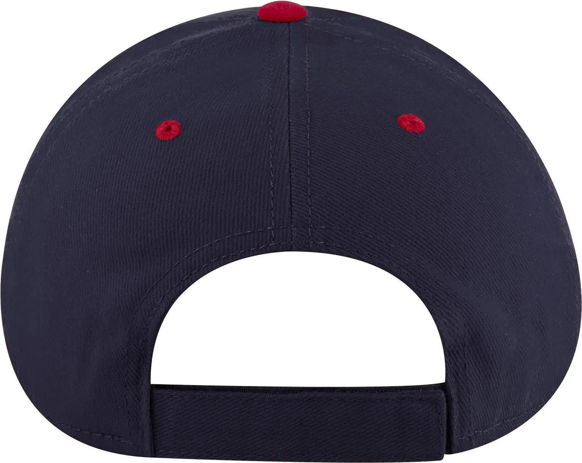 Otto 19-251 6 Panel Low Profile Baseball Cap - Red/nvy - 1/2’’ - 7 5/8’’