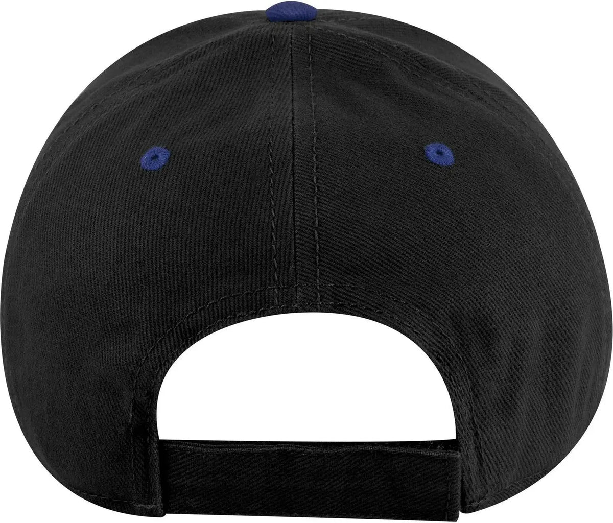 Otto 19-251 6 Panel Low Profile Baseball Cap - Royal/black - 1/2’’ - 7 5/8’’
