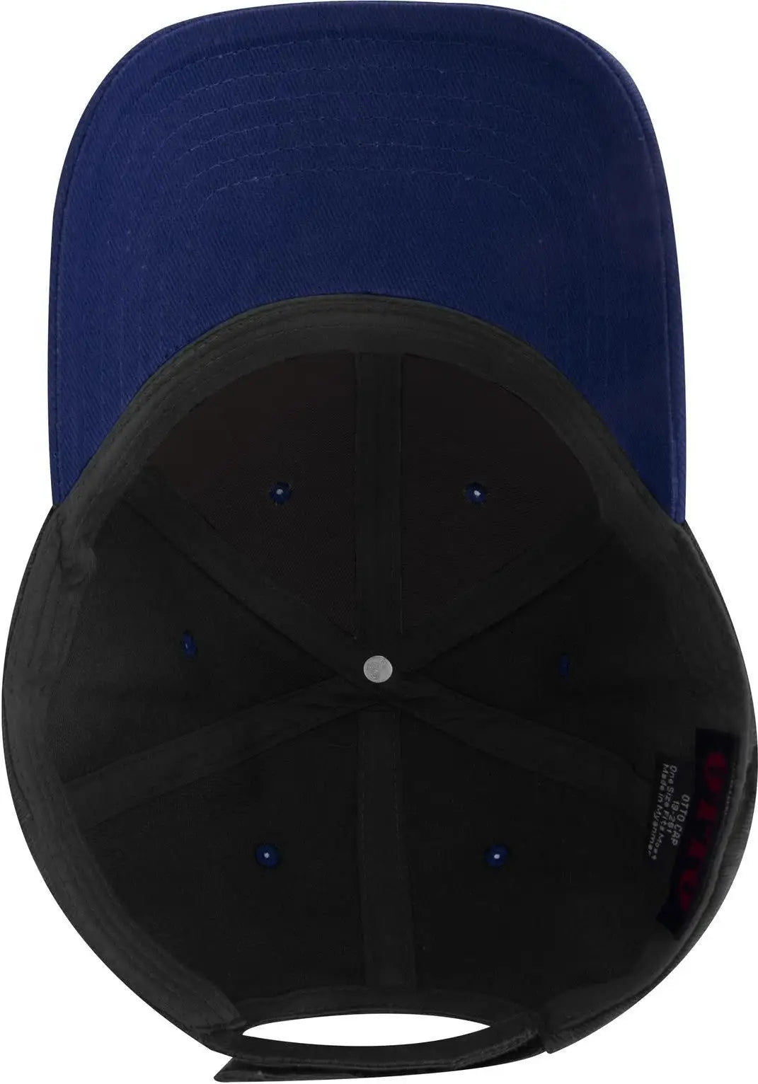Otto 19-251 6 Panel Low Profile Baseball Cap - Royal/black - 1/2’’ - 7 5/8’’