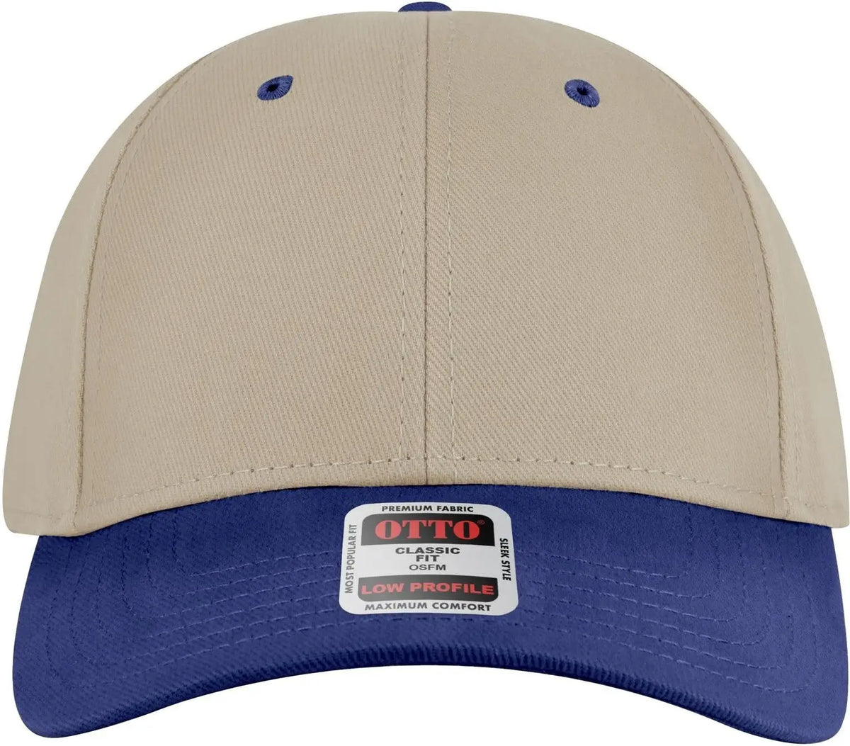 Otto 19-251 6 Panel Low Profile Baseball Cap - Ryl/kha - 1/2’’ - 7 5/8’’