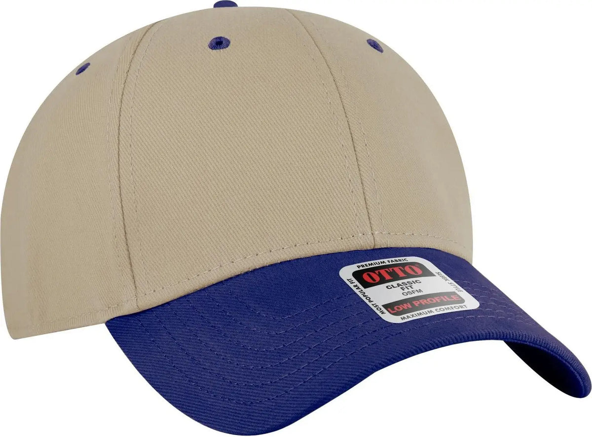 Otto 19-251 6 Panel Low Profile Baseball Cap - Ryl/kha - 1/2’’ - 7 5/8’’