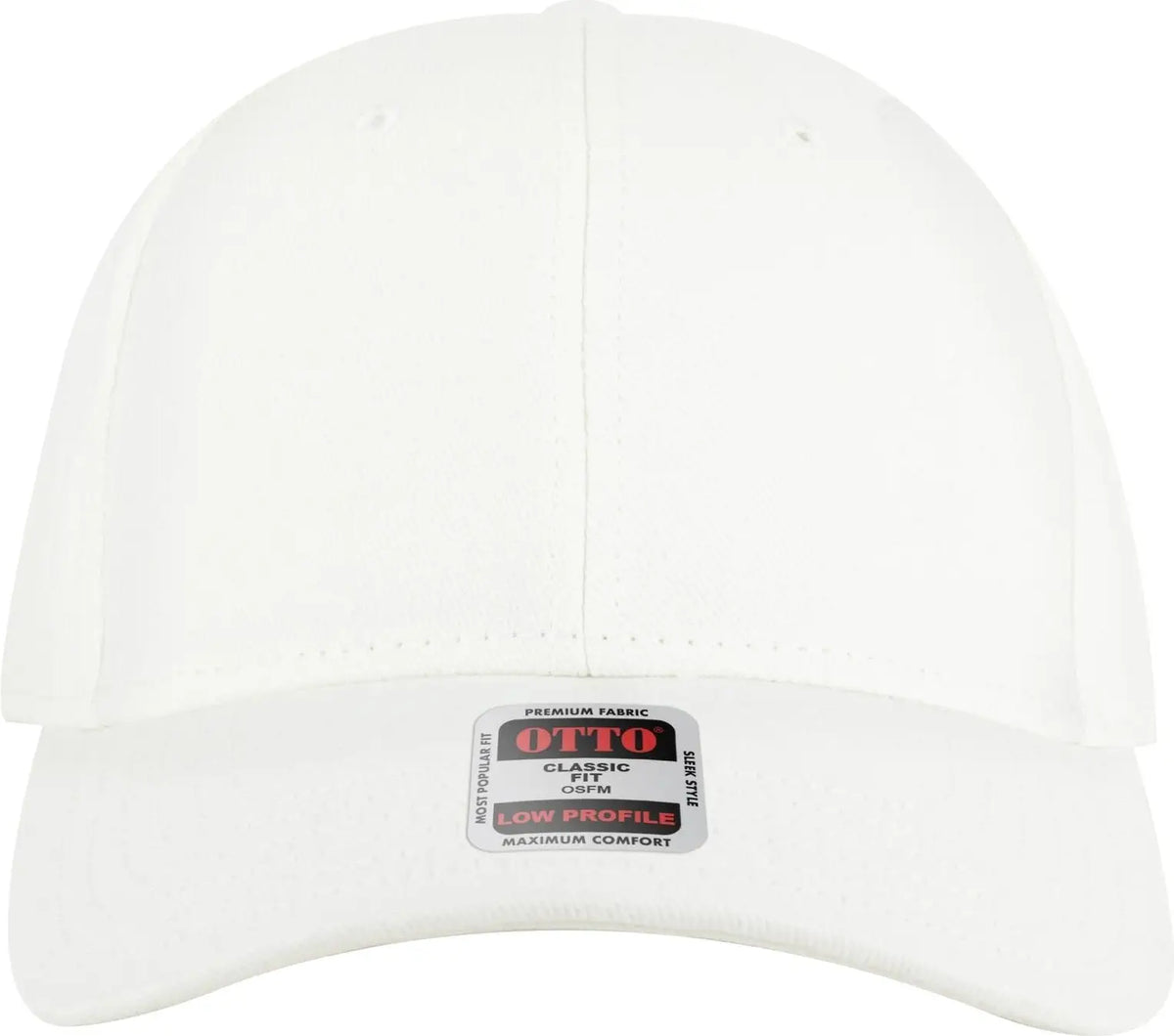 Otto 19-251 6 Panel Low Profile Baseball Cap - White - 1/2’’ - 7 5/8’’