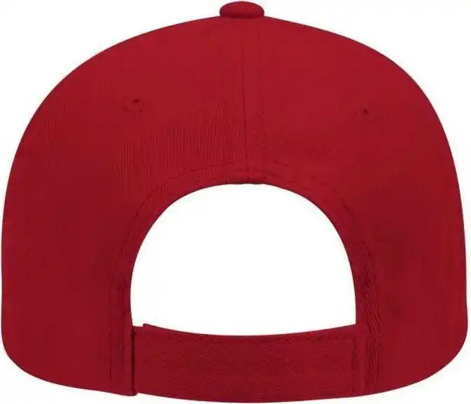Otto 19-251 Brushed Bull Denim Seamed Front Panel Low Profile Pro Style Cap - Red - one Size Fits Most