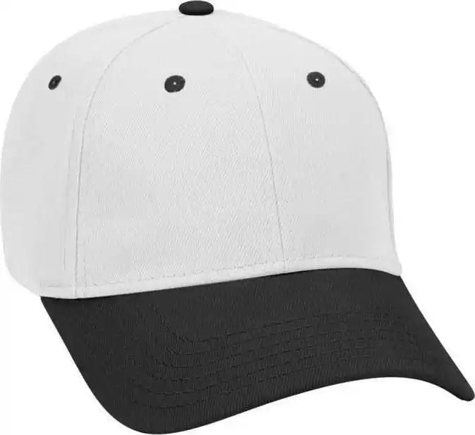Otto 19-251 Brushed Bull Denim Seamed Front Panel Low Profile Pro Style Cap - Black Gray - one Size Fits Most