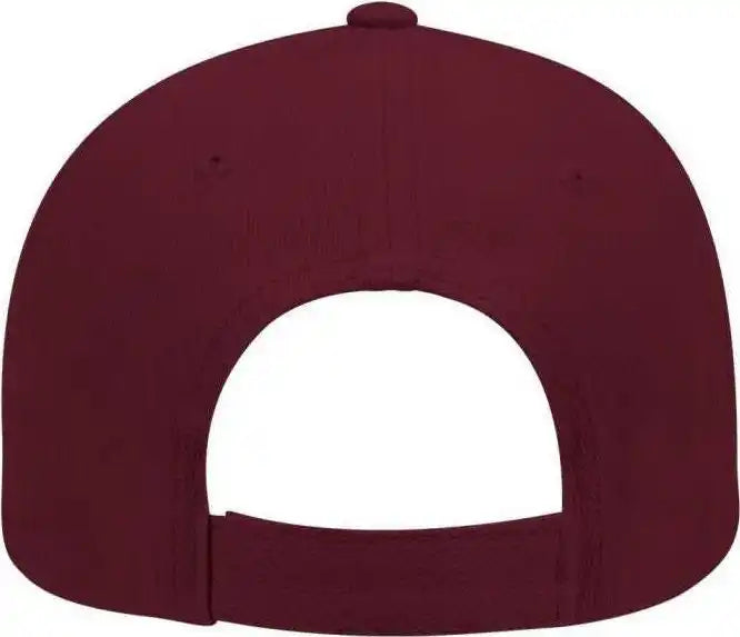 Otto 19 251 Brushed Bull Denim Seamed Front Panel Low Profile Pro Style Cap Burgandy Maroon / one Size Fits Most