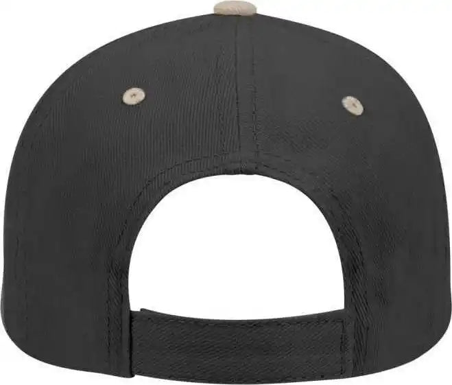 Otto 19 251 Brushed Bull Denim Seamed Front Panel Low Profile Pro Style Cap Khaki Black / one Size Fits Most
