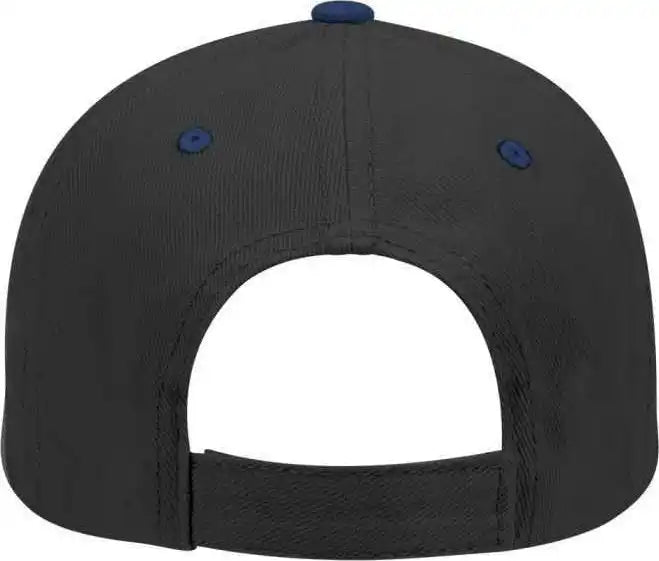 Otto 19-251 Brushed Bull Denim Seamed Front Panel Low Profile Pro Style Cap - Royal Black - one Size Fits Most