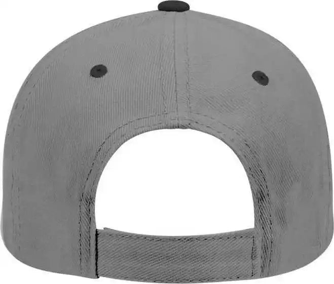 Otto 19-251 Brushed Bull Denim Seamed Front Panel Low Profile Pro Style Cap - Black Charcoal - Dark Gray / one Size