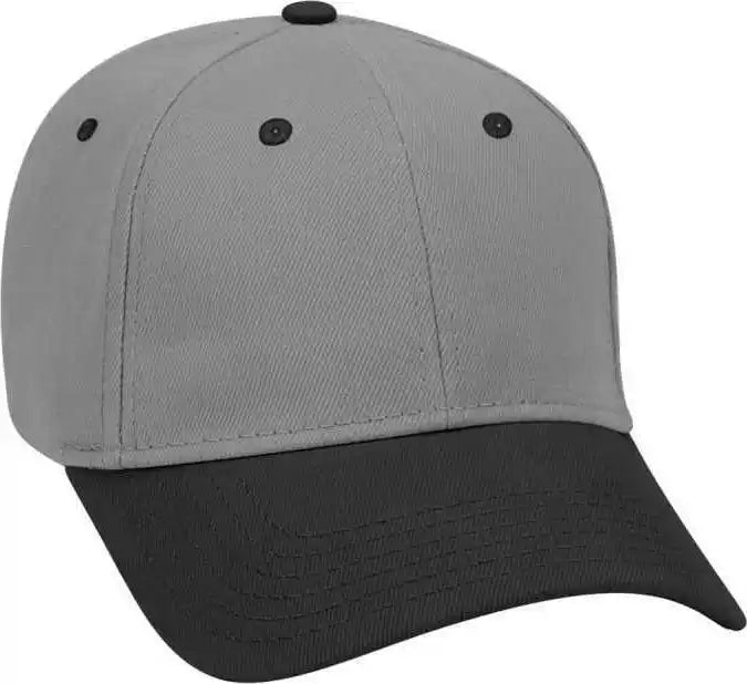 Otto 19-251 Brushed Bull Denim Seamed Front Panel Low Profile Pro Style Cap - Black Charcoal - Dark Gray / one Size
