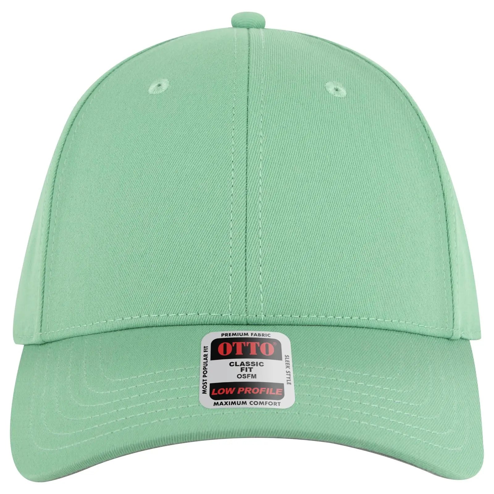 Otto 19-3 6 Panel Low Profile Baseball Cap - Cactus Green - 7 3/8’’ - 5/8’’