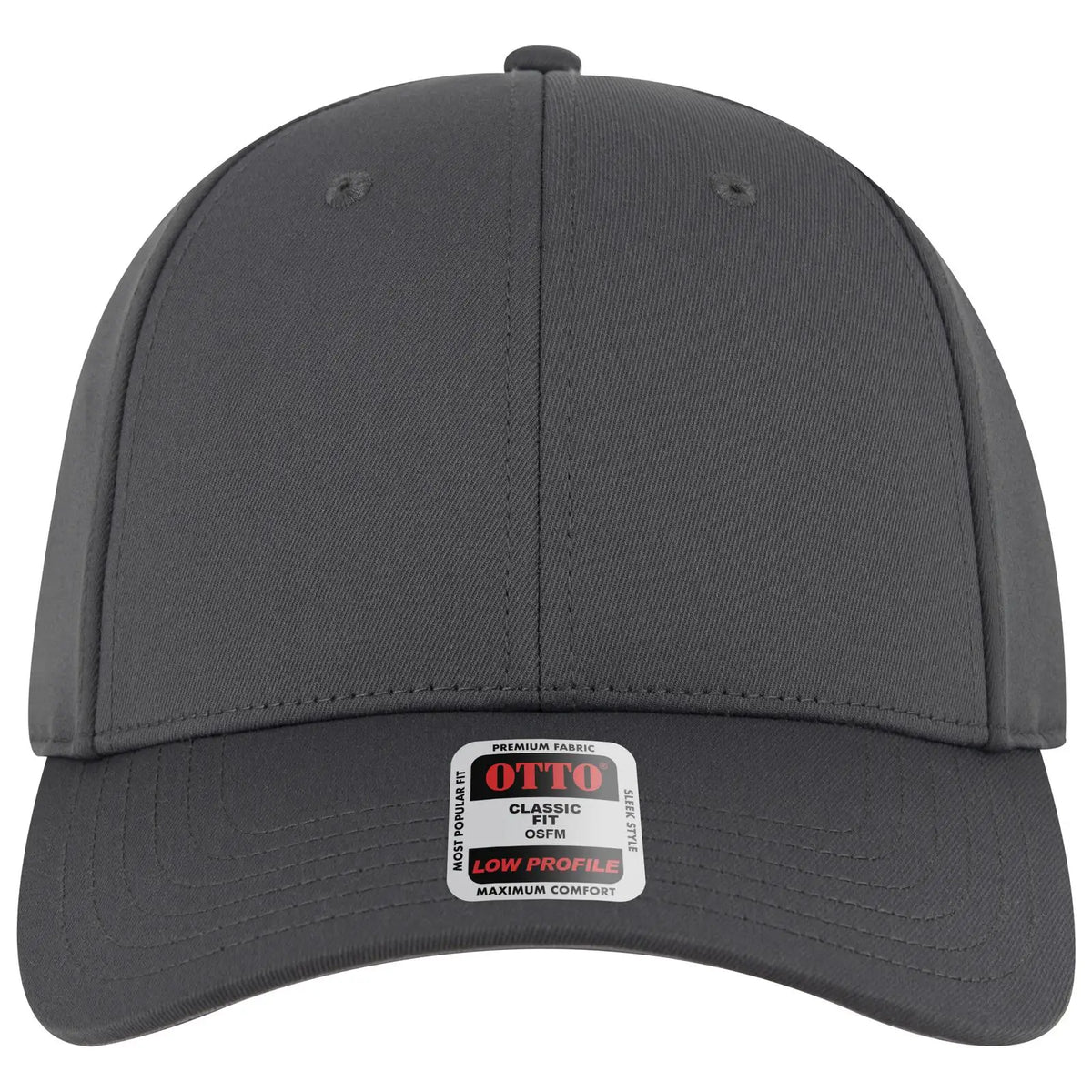 Otto 19-3 6 Panel Low Profile Baseball Cap - Char. Gray - 7 3/8’’ - 5/8’’