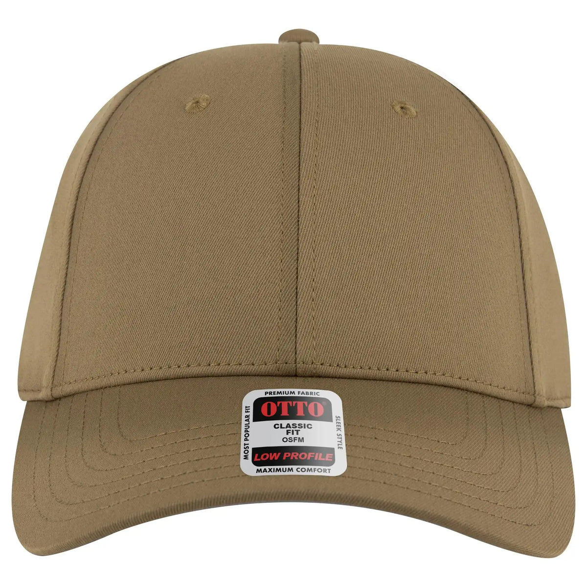 Otto 19-3 6 Panel Low Profile Baseball Cap - Coyote Brown - 7 3/8’’ - 5/8’’