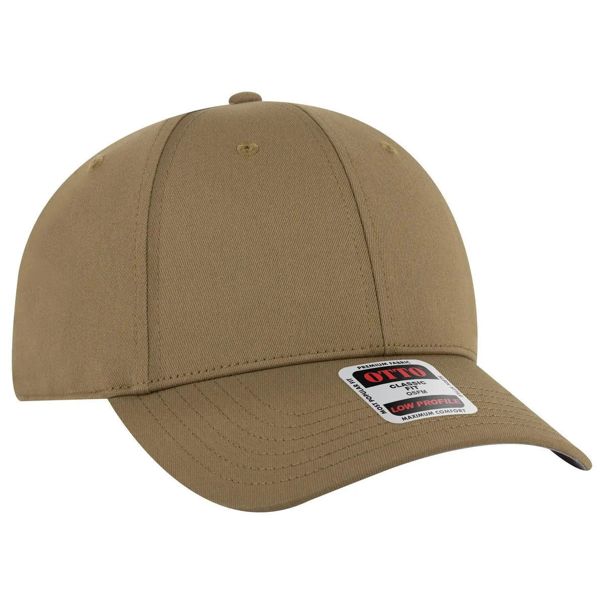 Otto 19-3 6 Panel Low Profile Baseball Cap - Coyote Brown - 7 3/8’’ - 5/8’’