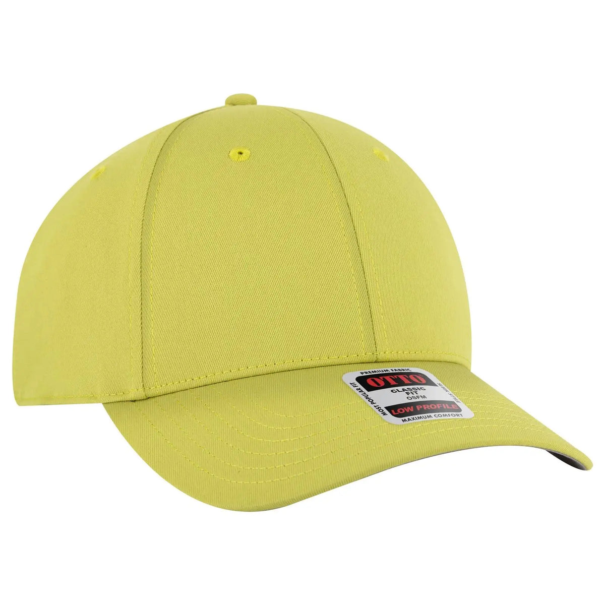 Otto 19-3 6 Panel Low Profile Baseball Cap - Mstrd. Grn - 7 3/8’’ - 5/8’’