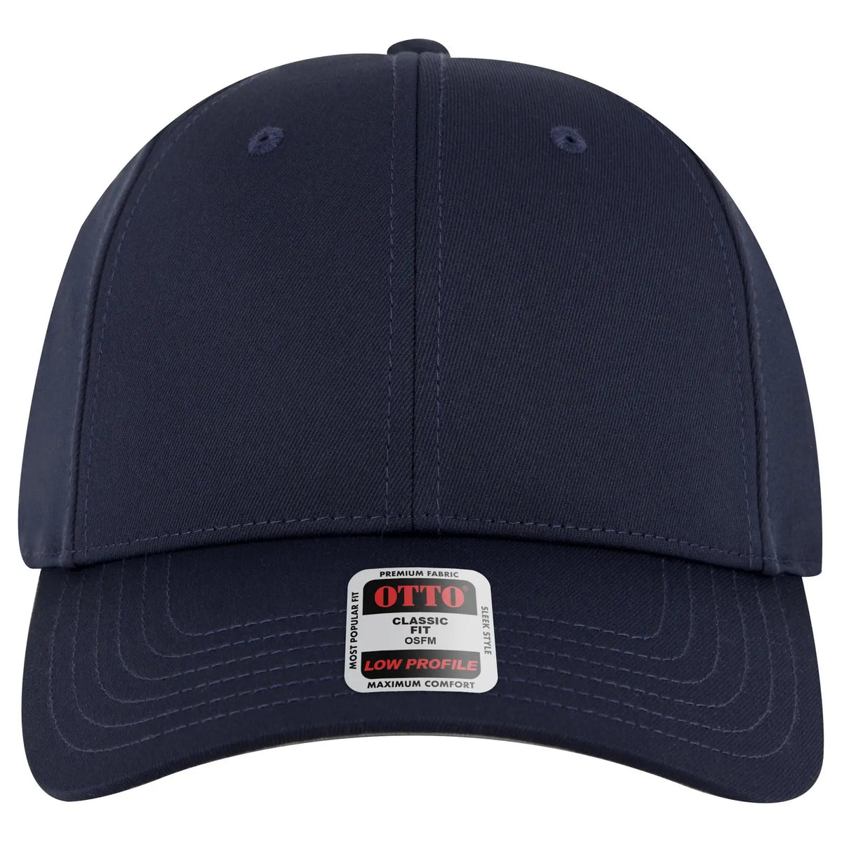 Otto 19-3 6 Panel Low Profile Baseball Cap - Navy - 7 3/8’’ - 5/8’’