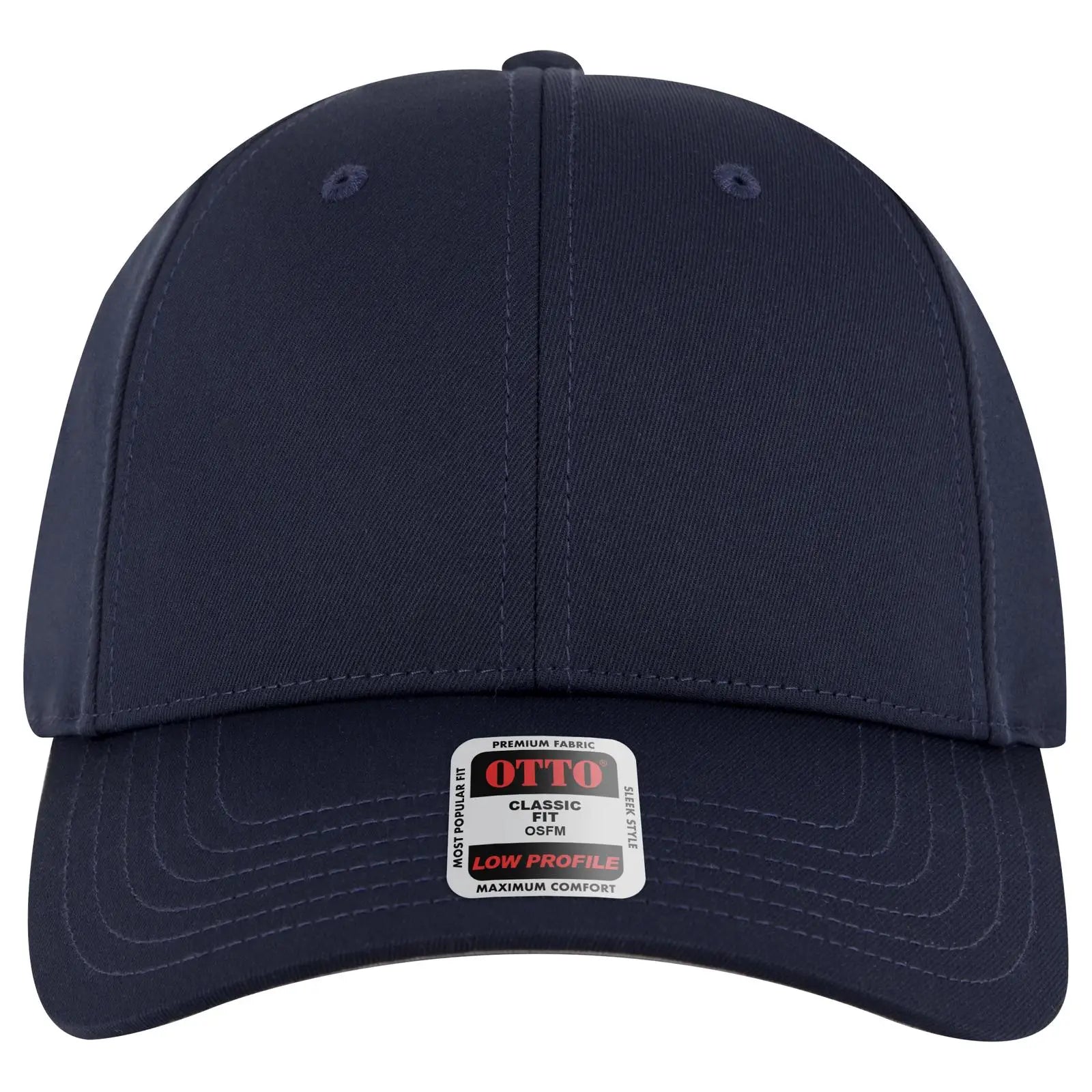 Otto 19-3 6 Panel Low Profile Baseball Cap - Navy - 7 3/8’’ - 5/8’’