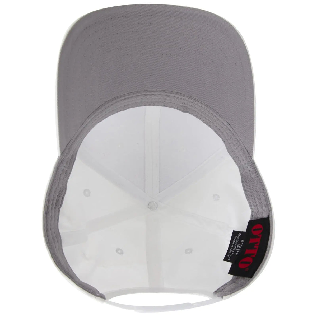 Otto 19-3 6 Panel Low Profile Baseball Cap - White - 7 3/8’’ - 5/8’’