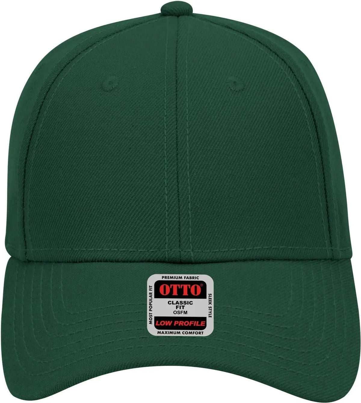 Otto 19-304 6 Panel Low Profile Baseball Cap - Dk. Green - 1/2’’ - 7 5/8’’