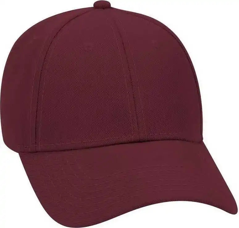 Otto 19-304 Wool Blend Gray Undervisor Low Profile Pro Style Structured Firm Front Panel Cap - Maroon - one Size Fits