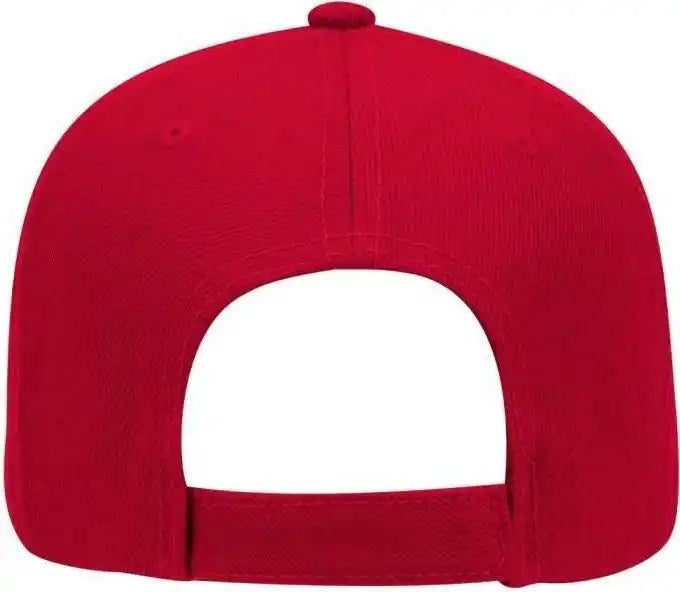 Otto 19-304 Wool Blend Gray Undervisor Low Profile Pro Style Structured Firm Front Panel Cap - Red - one Size Fits Most