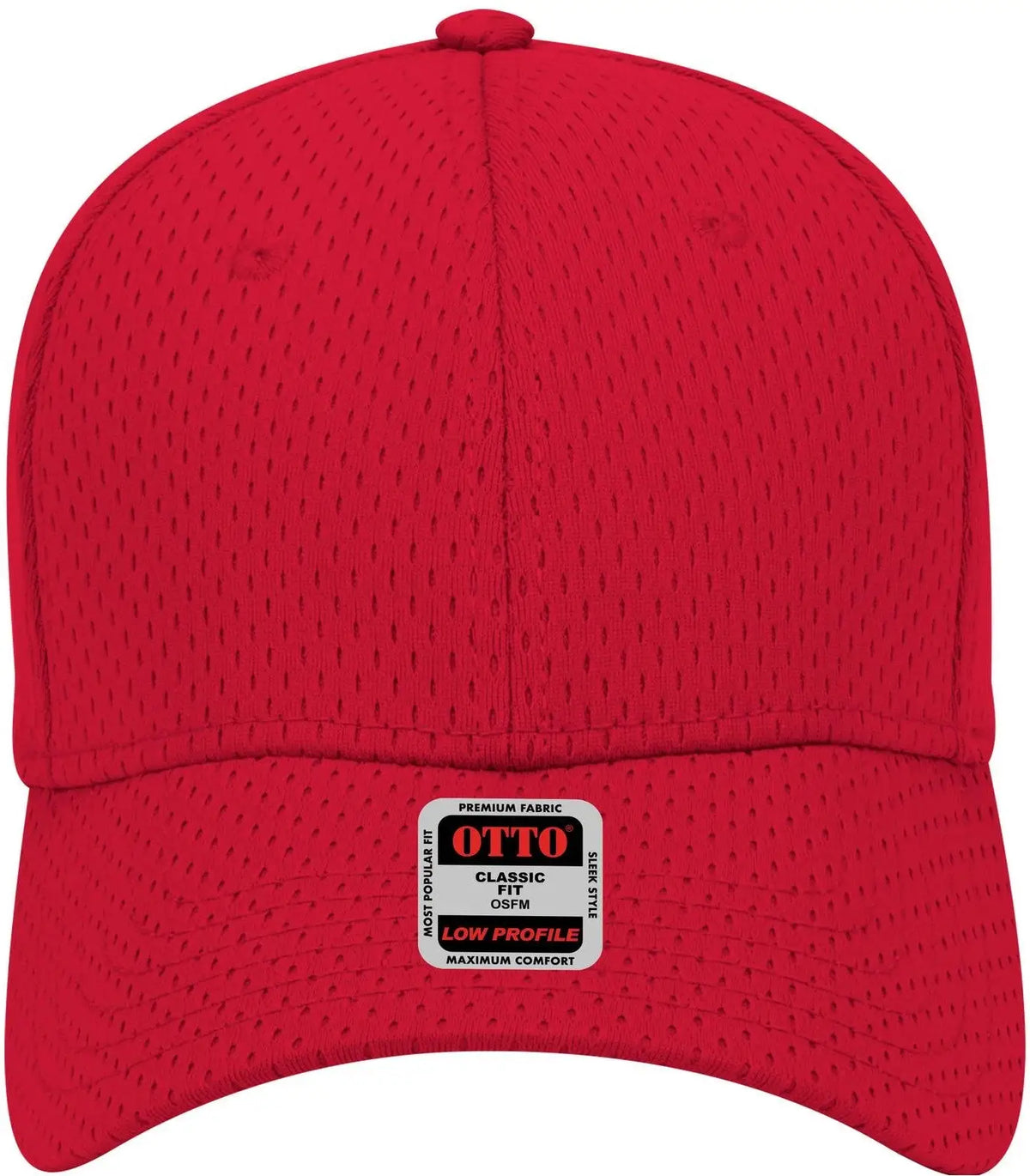 Otto 19-366 6 Panel Low Profile Baseball Cap - Red - 1/2’’ - 7 5/8’’