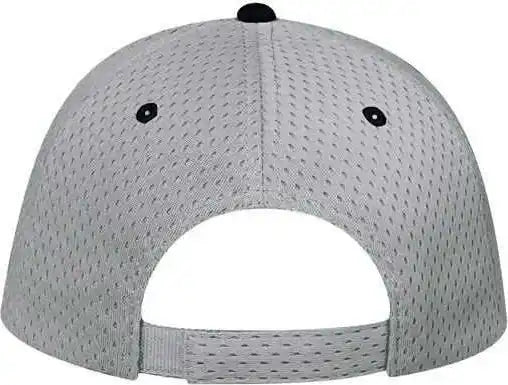 Otto 19-366 Polyester Pro Mesh Gray Undervisor Low Profile Style Structured Firm Front Panel Cap - Black - one Size