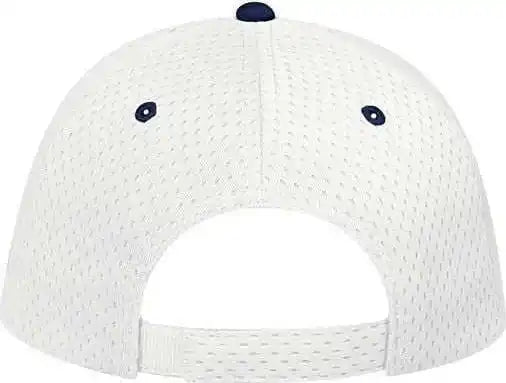 Otto 19-366 Polyester Pro Mesh Gray Undervisor Low Profile Style Structured Firm Front Panel Cap - Navy White