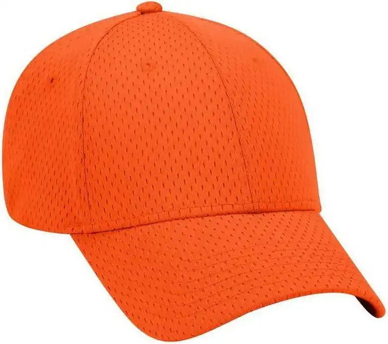 Otto 19-366 Polyester Pro Mesh Gray Undervisor Low Profile Style Structured Firm Front Panel Cap - Orange - one Size